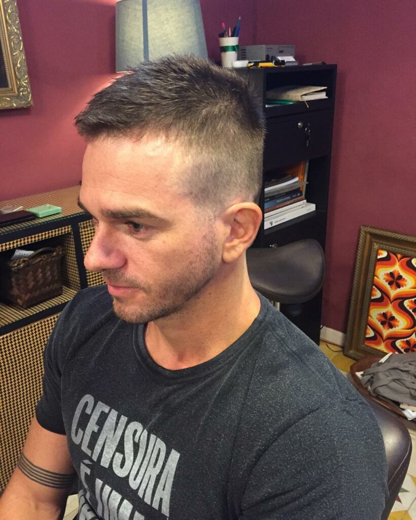 Crew cut with high fade
