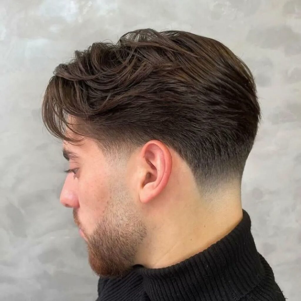 Medium textured fringe fade
